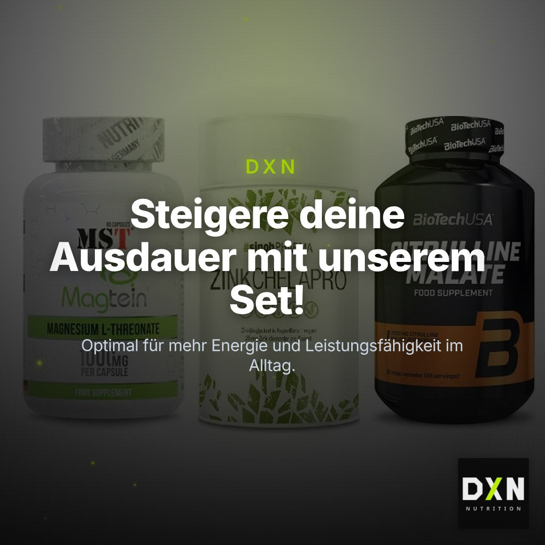 Ausdauer-Set: MST Magnesium + Sinob Zink + BioTech Citrulli – Clean Showcase Plus