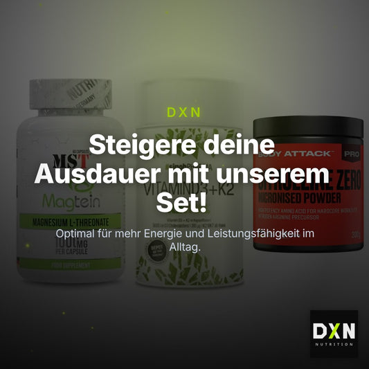 Ausdauer-Set: MST Magnesium + Sinob Vitamin D3 + Body Attack 100 – Clean Showcase Plus