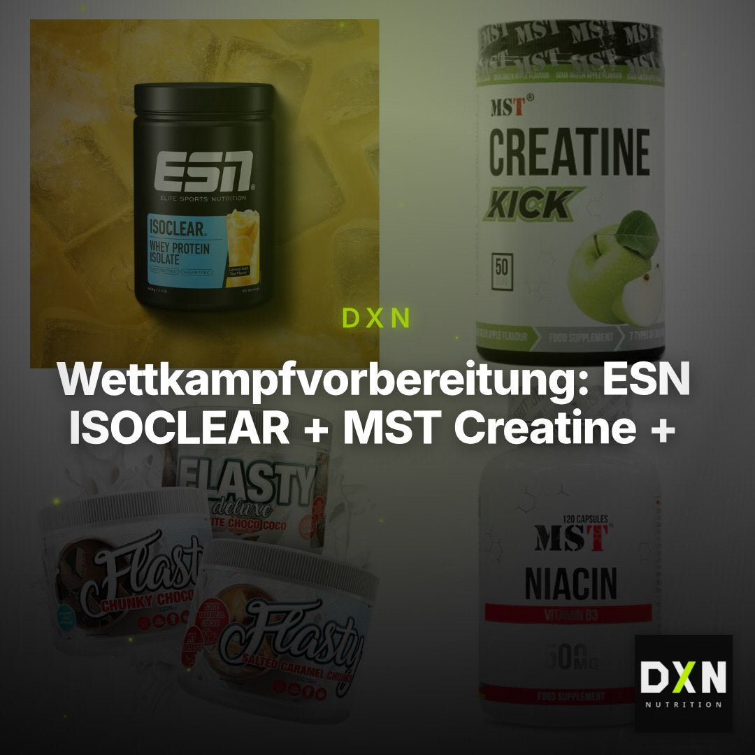 Wettkampfvorbereitung: ESN ISOCLEAR + MST Creatine + 2 weitere – Clean Showcase Plus