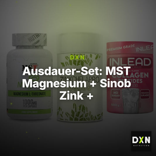 Ausdauer-Set: MST Magnesium + Sinob Zink + INLEAD Collagen – Clean Showcase Plus