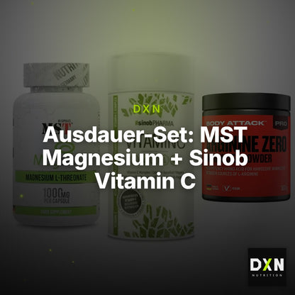 Ausdauer-Set: MST Magnesium + Sinob Vitamin C + Body Attack 100 – Clean Showcase Plus