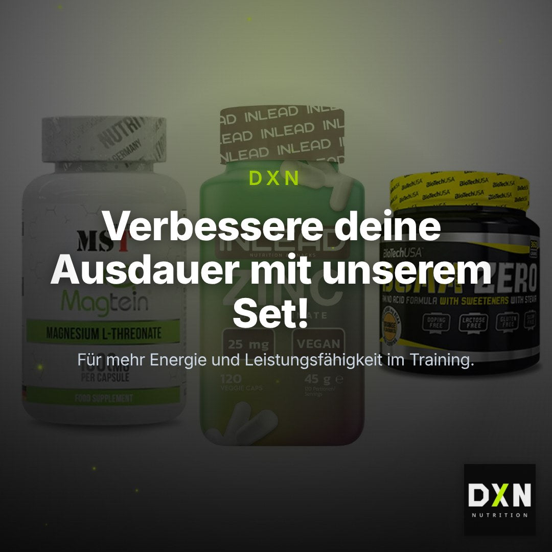 Ausdauer-Set: MST Magnesium + INLEAD Zink + BioTech BCAA – Clean Showcase Plus
