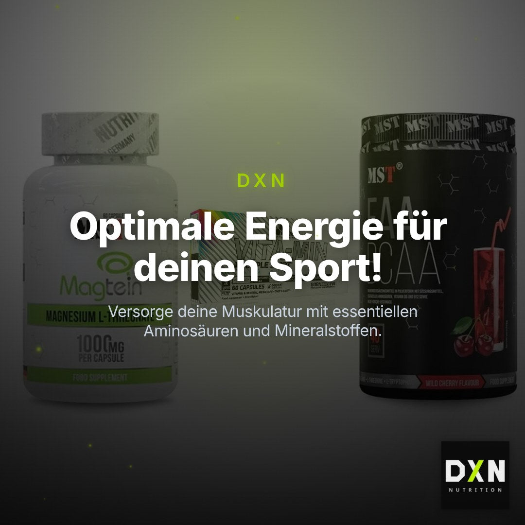 Ausdauer-Set: MST Magnesium + Olimp Vita-Min + MST EAA & BCAA – Clean Showcase Plus