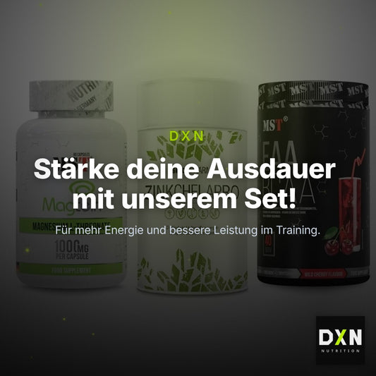 Ausdauer-Set: MST Magnesium + Sinob Zink + MST EAA & BCAA – Clean Showcase Plus