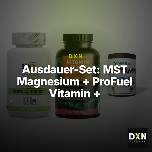 Ausdauer-Set: MST Magnesium + ProFuel Vitamin + NNT Glutamin – Clean Showcase Plus