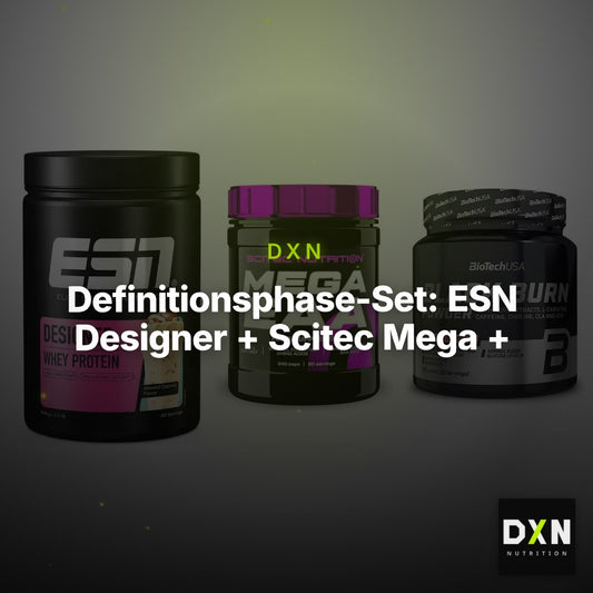 Definitionsphase-Set: ESN Designer + Scitec Mega + BioTech Black – Clean Showcase Plus