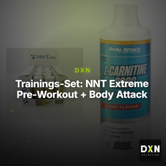 Trainings-Set: NNT Extreme Pre-Workout + Body Attack L-Carnitine – Clean Showcase Plus