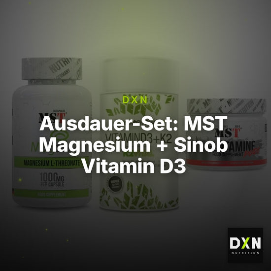 Ausdauer-Set: MST Magnesium + Sinob Vitamin D3 + MST Glutamine – Clean Showcase Plus