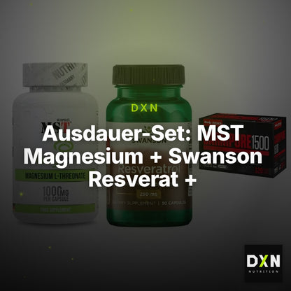 Ausdauer-Set: MST Magnesium + Swanson Resverat + Body Attack – Clean Showcase Plus