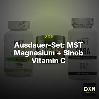 Ausdauer-Set: MST Magnesium + Sinob Vitamin C + MST GABA 1000mg – Clean Showcase Plus