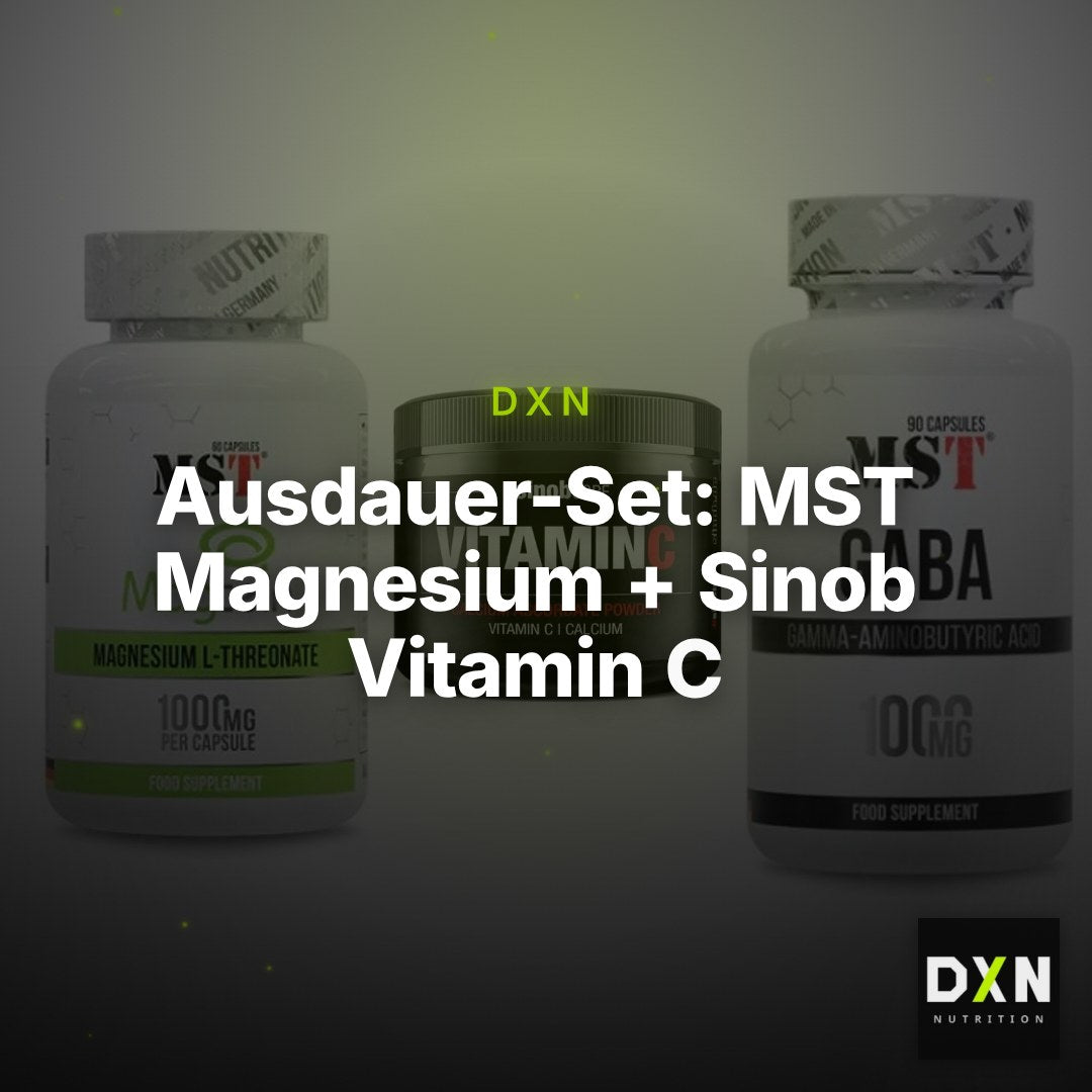 Ausdauer-Set: MST Magnesium + Sinob Vitamin C + MST GABA 1000mg – Clean Showcase Plus