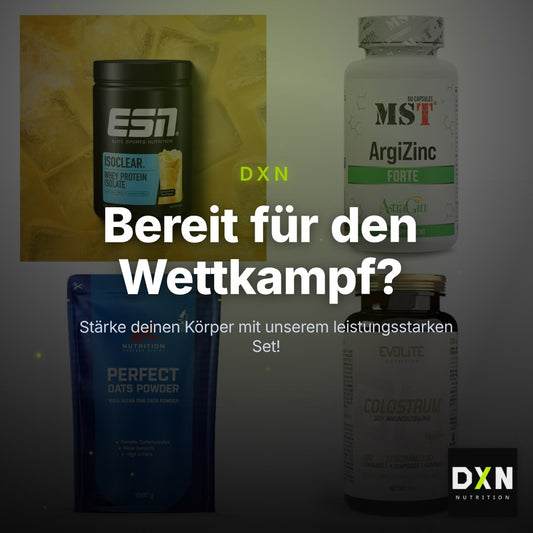 Wettkampfvorbereitung: ESN ISOCLEAR + MST ArgiZinc + 2 weitere – Clean Showcase Plus