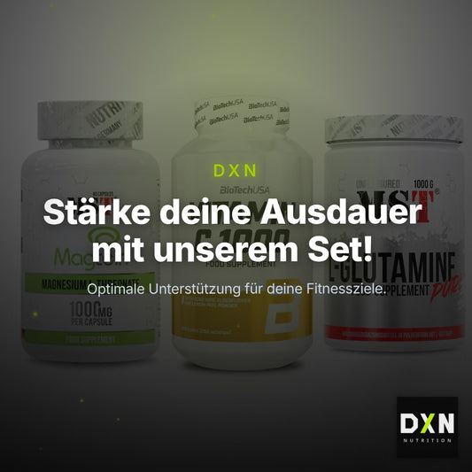 Ausdauer-Set: MST Magnesium + BioTech Vitamin + MST Glutamine – Clean Showcase Plus