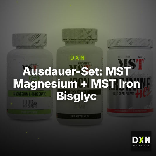 Ausdauer-Set: MST Magnesium + MST Iron Bisglyc + MST Arginine HCL – Clean Showcase Plus