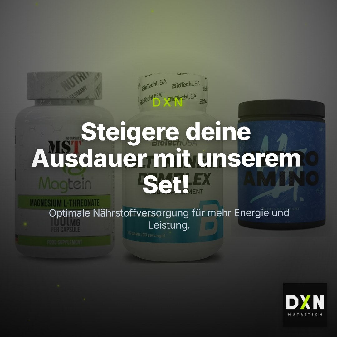 Ausdauer-Set: MST Magnesium + BioTech Multi + Nanosupps Hydro – Clean Showcase Plus