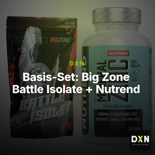 Basis-Set: Big Zone Battle Isolate + Nutrend Zinc Chelate 15mg – Clean Showcase Plus