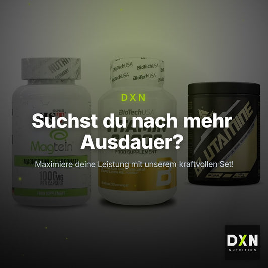 Ausdauer-Set: MST Magnesium + BioTech Vitamin + Peak Glutamin – Clean Showcase Plus