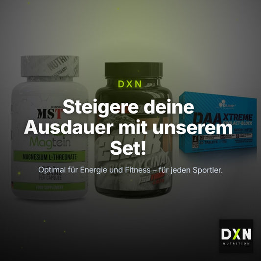 Ausdauer-Set: MST Magnesium + Big Zone Zink + Olimp DAA Xtreme – Clean Showcase Plus