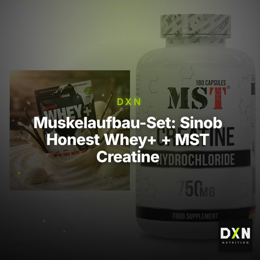 Muskelaufbau-Set: Sinob Honest Whey+ + MST Creatine HCL – Clean Showcase Plus