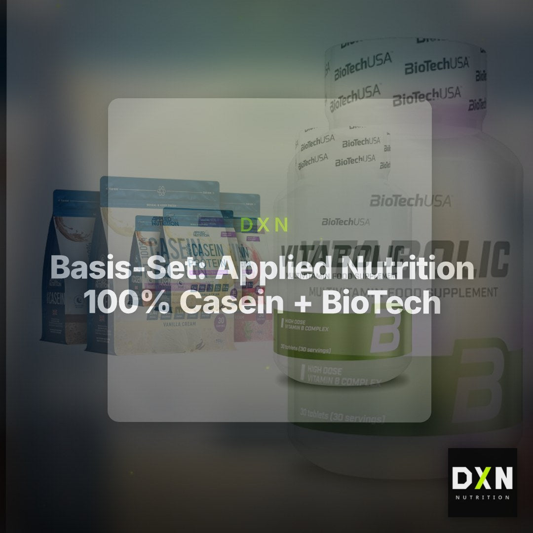 Basis-Set: Applied Nutrition 100% Casein + BioTech Vitabolic 30 Tabl. – Clean Showcase Plus