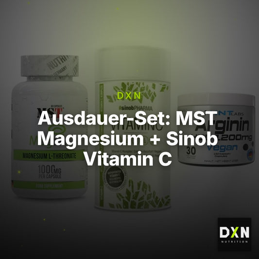 Ausdauer-Set: MST Magnesium + Sinob Vitamin C + NNT Arginin HCL – Clean Showcase Plus