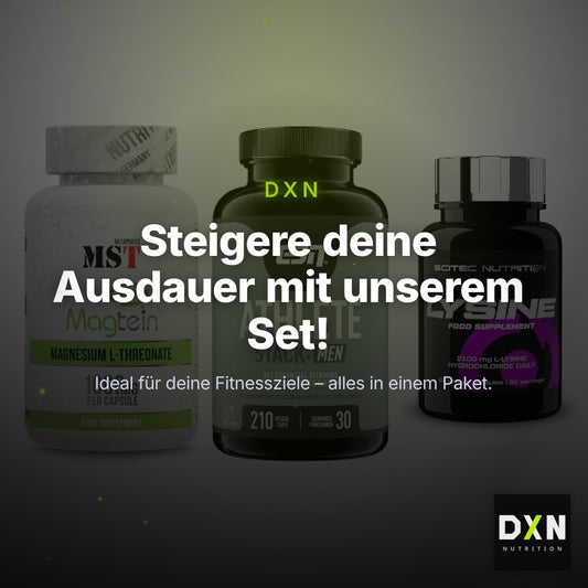 Ausdauer-Set: MST Magnesium + ESN Athlete + Scitec Lysine – Clean Showcase Plus