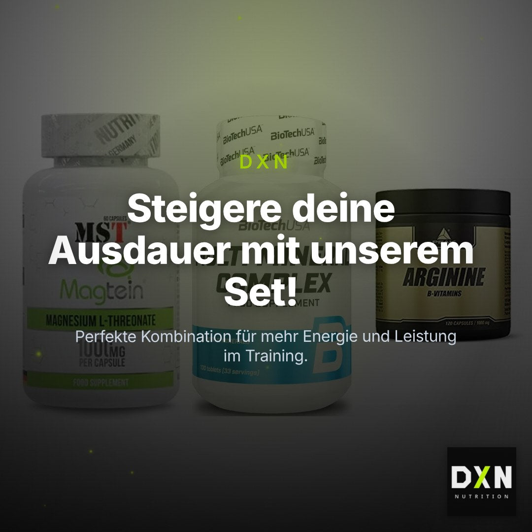 Ausdauer-Set: MST Magnesium + BioTech Multi + Peak Arginin – Clean Showcase Plus