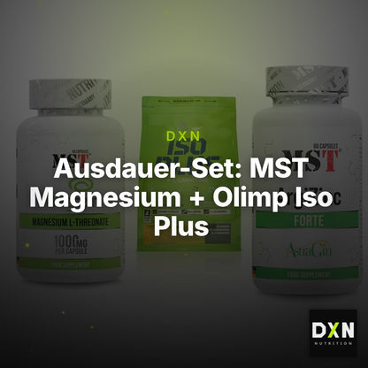 Ausdauer-Set: MST Magnesium + Olimp Iso Plus + MST ArgiZinc – Clean Showcase Plus