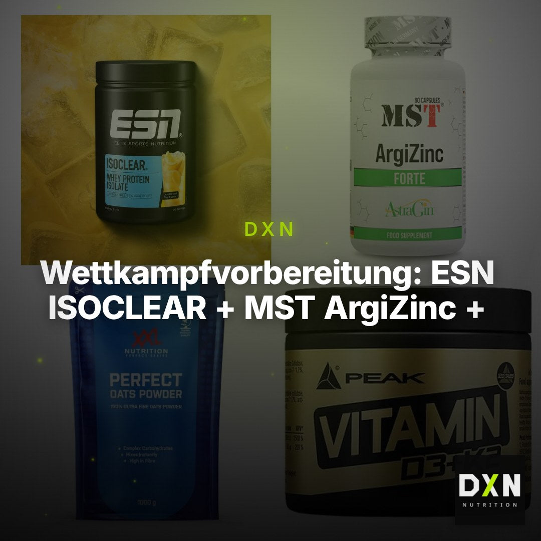 Wettkampfvorbereitung: ESN ISOCLEAR + MST ArgiZinc + 2 weitere – Clean Showcase Plus