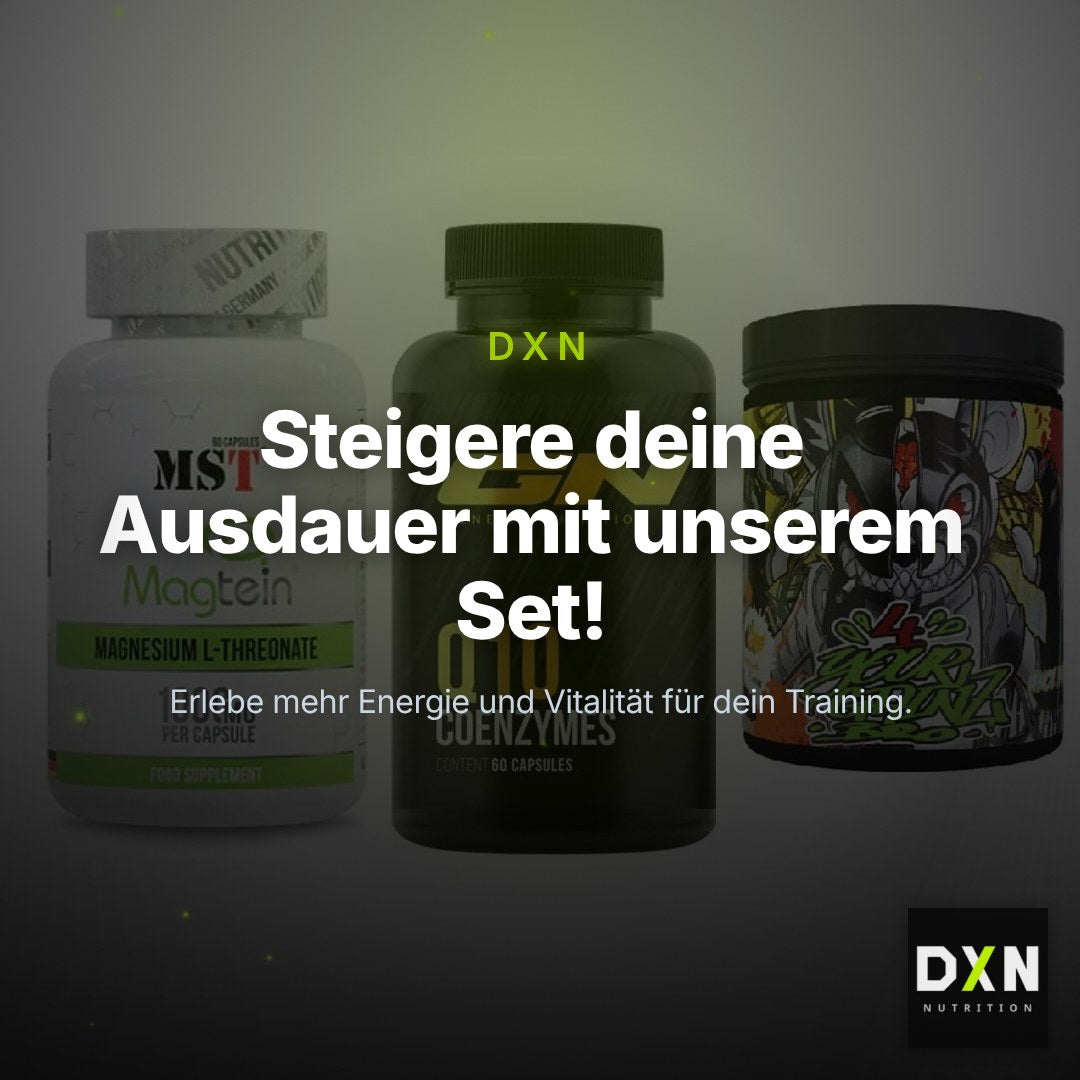 Ausdauer-Set: MST Magnesium + GN Q10 Health + BPS-Pharma EAA´s – Clean Showcase Plus