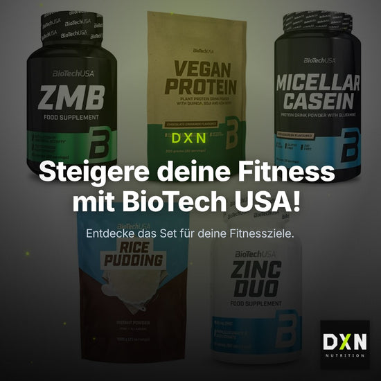 BioTech USA Marken-Großset: ZMB + Vegan Protein + 3 weitere – Clean Showcase Plus