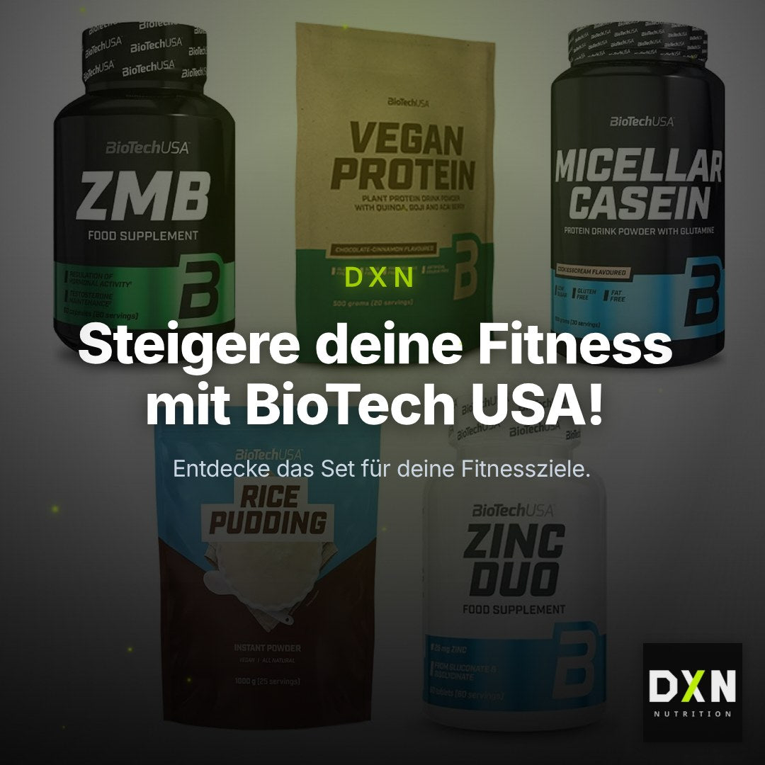 BioTech USA Marken-Großset: ZMB + Vegan Protein + 3 weitere – Clean Showcase Plus