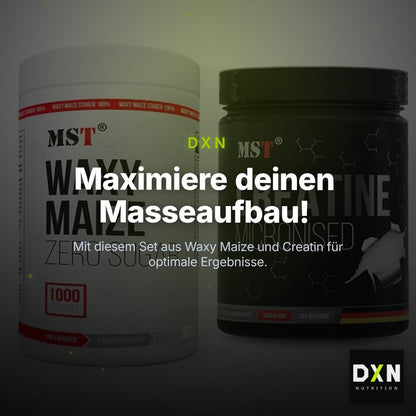 Masseaufbau-Set: MST WAXY MAIZE + MST Creatin Monohydrate – Clean Showcase Plus