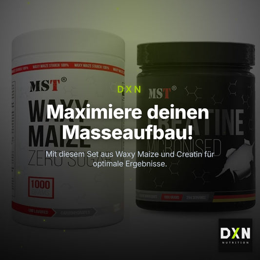 Masseaufbau-Set: MST WAXY MAIZE + MST Creatin Monohydrate – Clean Showcase Plus