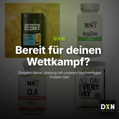 Wettkampfvorbereitung: ESN ISOCLEAR + MST ArgiZinc + 2 weitere – Clean Showcase Plus