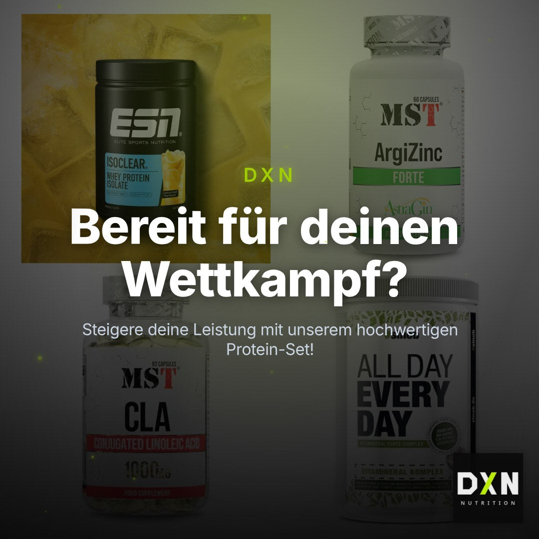Wettkampfvorbereitung: ESN ISOCLEAR + MST ArgiZinc + 2 weitere – Clean Showcase Plus