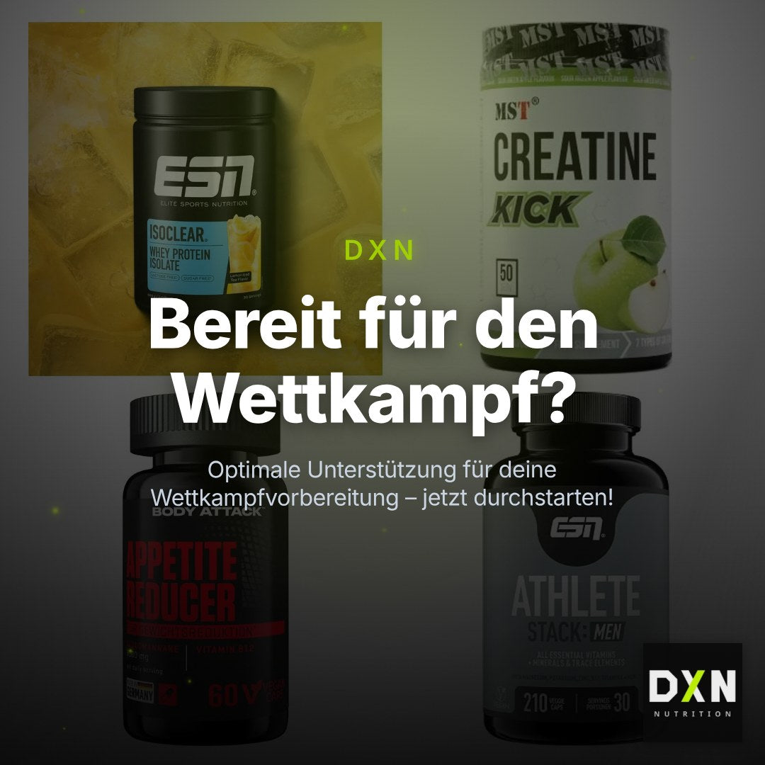 Wettkampfvorbereitung: ESN ISOCLEAR + MST Creatine + 2 weitere – Clean Showcase Plus