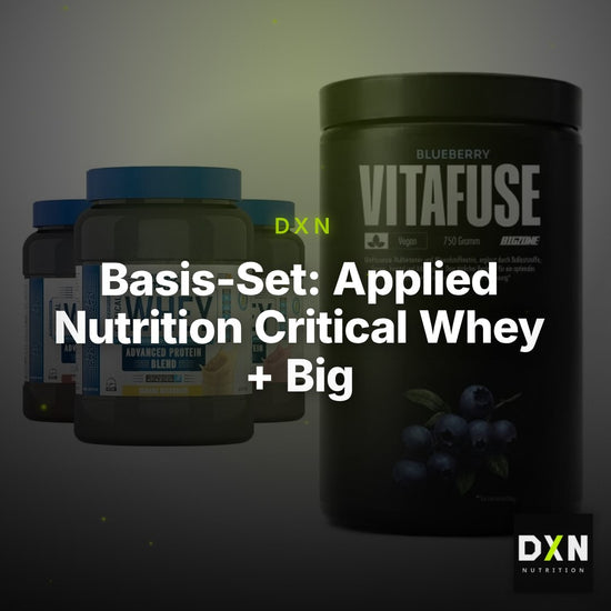 Basis-Set: Applied Nutrition Critical Whey + Big Zone Vitafuse – Clean Showcase Plus