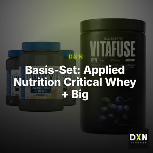 Basis-Set: Applied Nutrition Critical Whey + Big Zone Vitafuse – Clean Showcase Plus