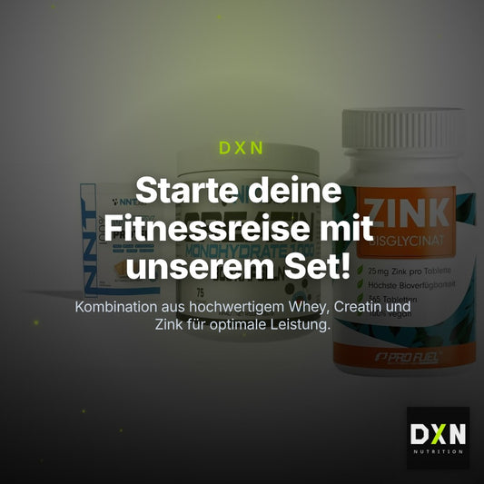 Einsteiger-Set: NNT Whey + NNT Creatin 1000 + ProFuel Zink – Clean Showcase Plus