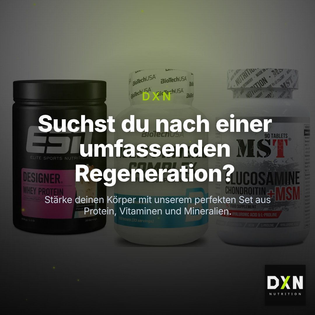 Regenerations-Set: ESN Designer + BioTech Multi + MST Glucosamine – Clean Showcase Plus