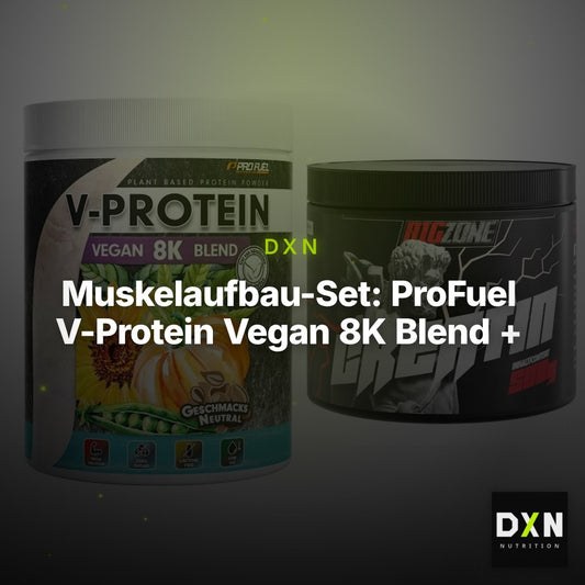 Muskelaufbau-Set: ProFuel V-Protein Vegan 8K Blend + Big Zone Creatin – Clean Showcase Plus