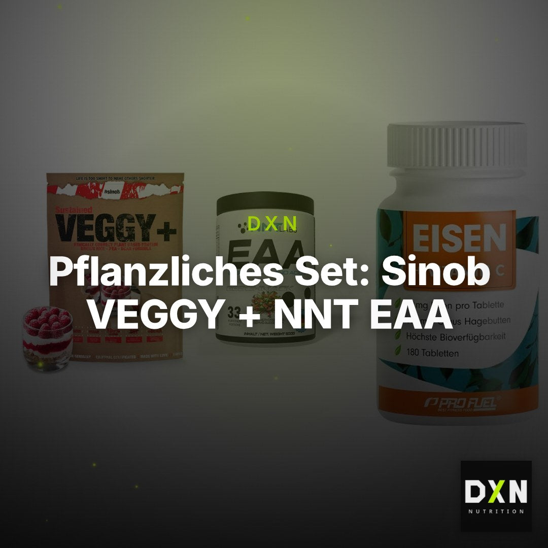 Pflanzliches Set: Sinob VEGGY + NNT EAA + ProFuel EISEN – Clean Showcase Plus