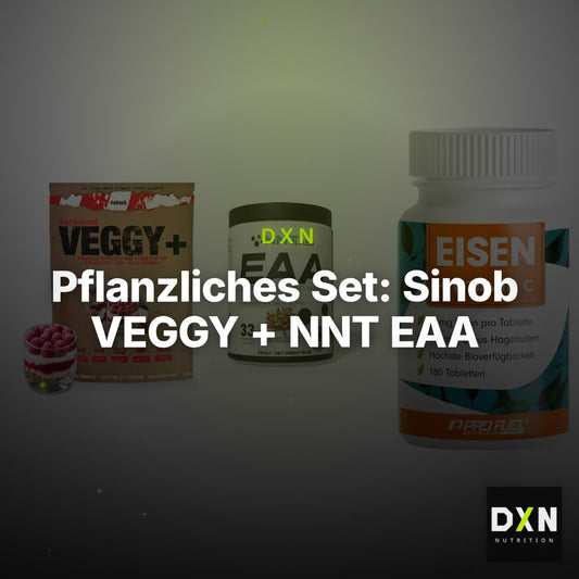 Pflanzliches Set: Sinob VEGGY + NNT EAA + ProFuel EISEN – Clean Showcase Plus