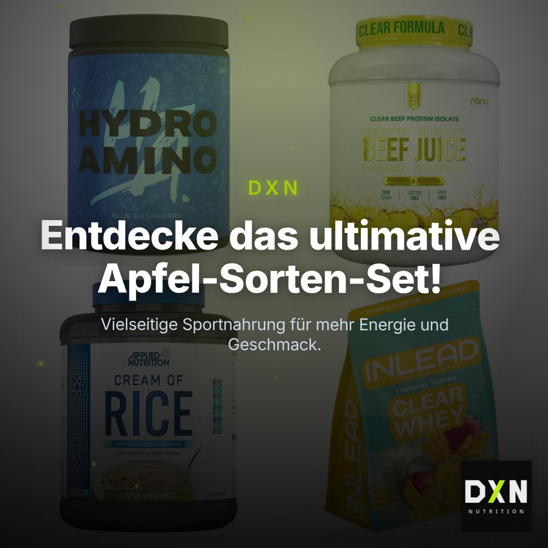 Apfel Sorten-Großset: Nanosupps Hydro + Nanosupps Beef + 2 weitere – Clean Showcase Plus