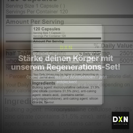 Regenerations-Set: Sinob Honest + GN Zinc Citrate + BioTech Marine – Clean Showcase Plus