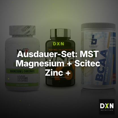 Ausdauer-Set: MST Magnesium + Scitec Zinc + Blackline – Clean Showcase Plus