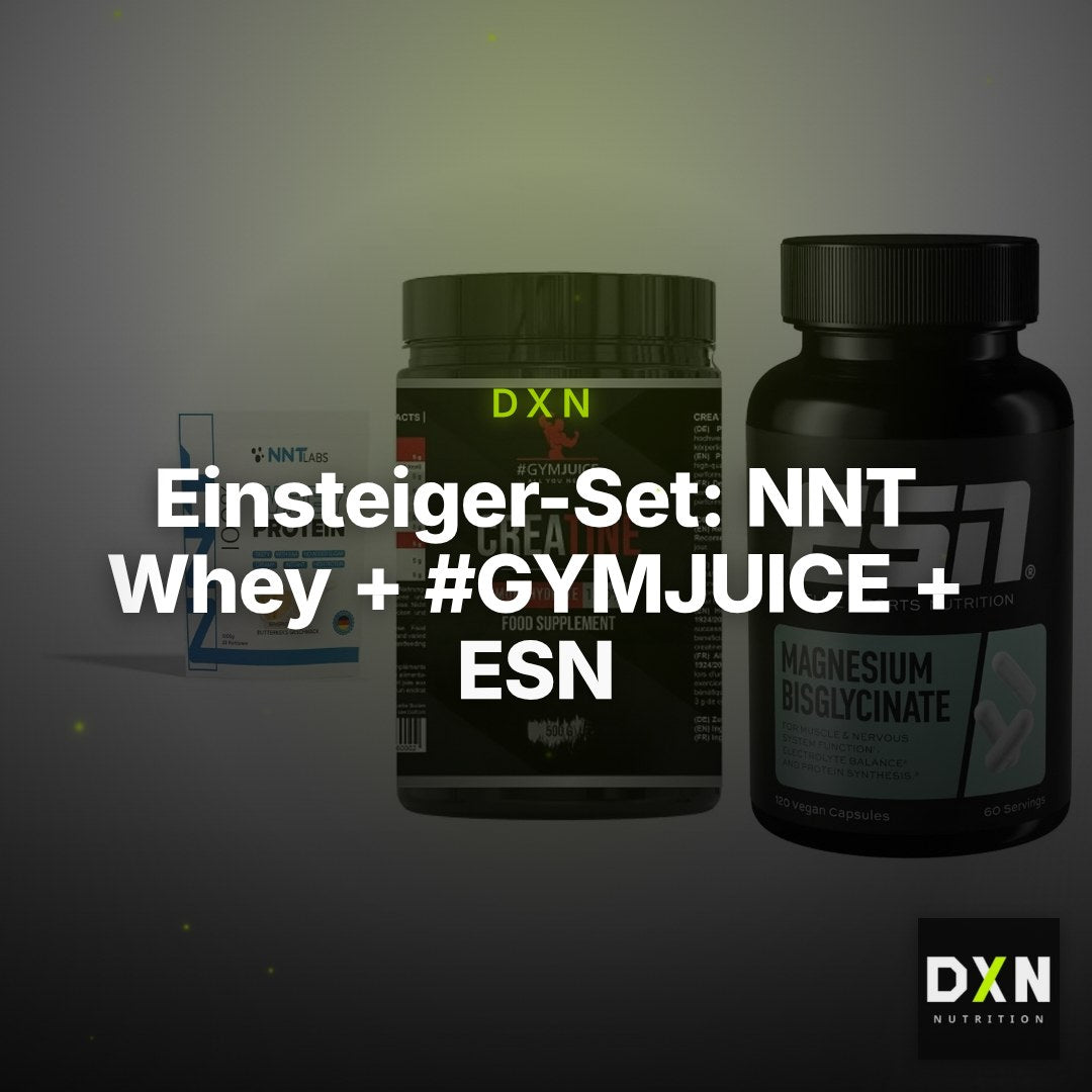 Einsteiger-Set: NNT Whey + #GYMJUICE + ESN Magnesium – Clean Showcase Plus