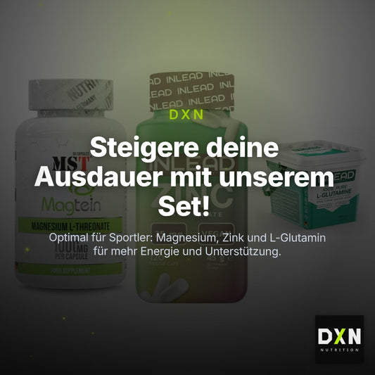 Ausdauer-Set: MST Magnesium + INLEAD Zink + INLEAD L-Glutami – Clean Showcase Plus