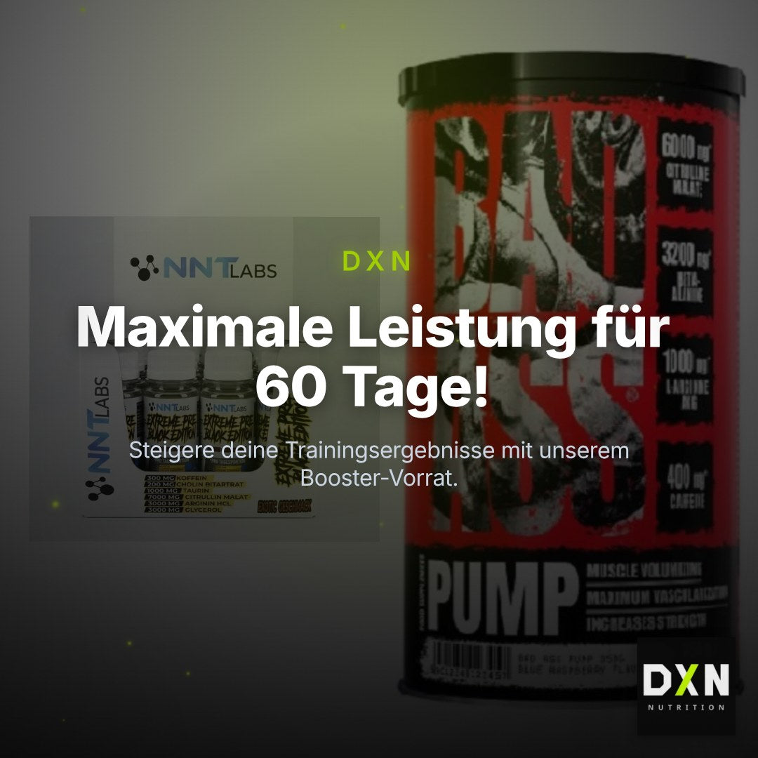 Booster-Trainingsvorrat: NNT Extreme Black – 60 Tage, 80 Portionen – Clean Showcase Plus